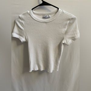 Urban outfitters white cropped tight top